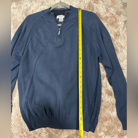 Barney’s New York Formal Blue XL Half-Zip Sweater Great Condition MSRP $300 - Picture 7 of 8